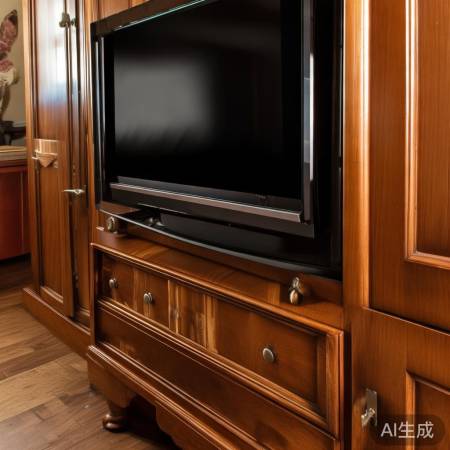 麦玲玲保险柜藏电视柜后