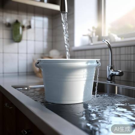 大盆接水，避免水流满地