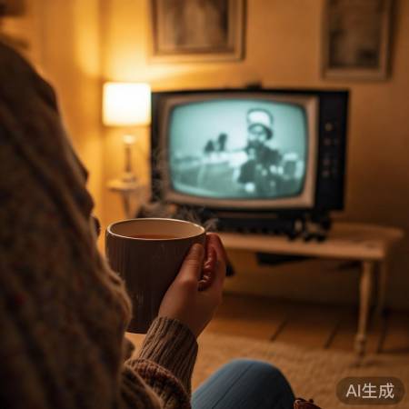 黑白电视,怀旧宁静生活