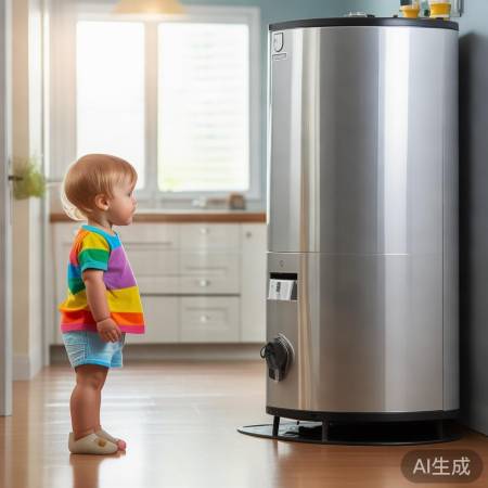 “燃气热水器旁,儿童勿入”