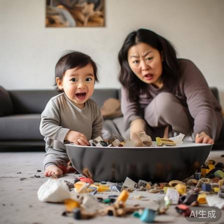 宝宝误拿消毒柜,阿姨惊慌收玩具