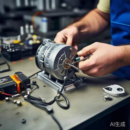 组装电机，连接电池盒