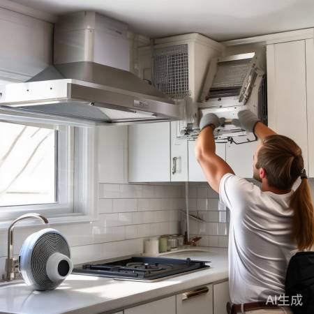 “通风不佳，油烟倒灌，装排风扇