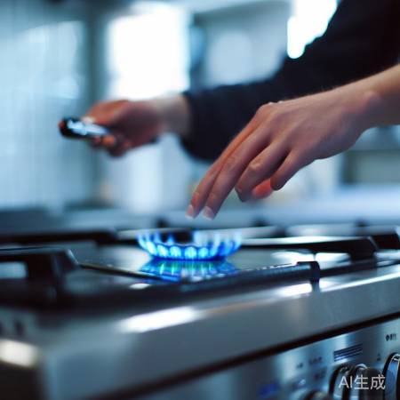 燃气灶点火,安全覆盖火焰