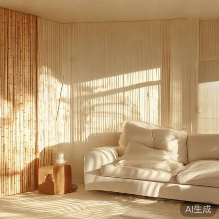 浅色涂料墙面,夏日凉爽选择