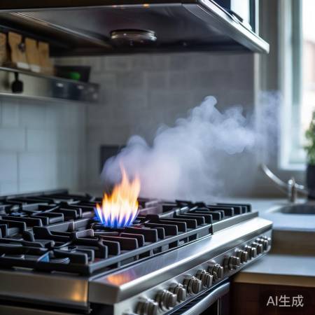 确保火焰燃烧，检查燃气管道