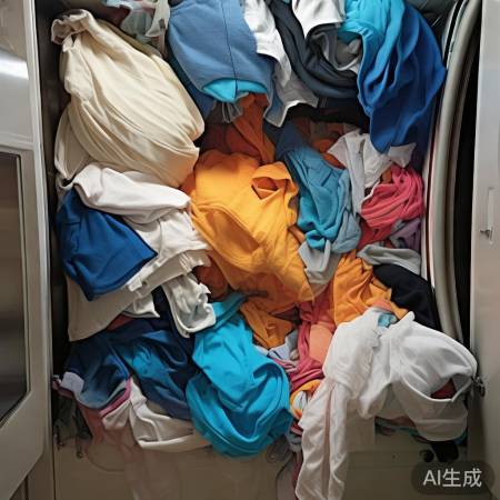 衣物过多,洗衣机爆满