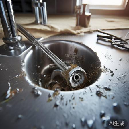 “排水管堵塞，用钳子清理。”