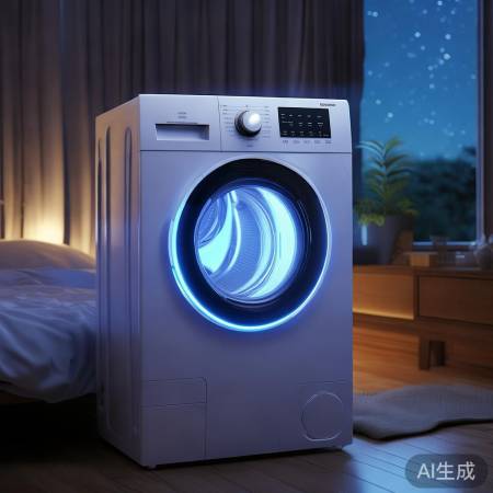 “洗衣机静音，夜间不扰眠”