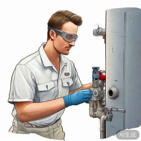 安装进气阀，方向勿搞反