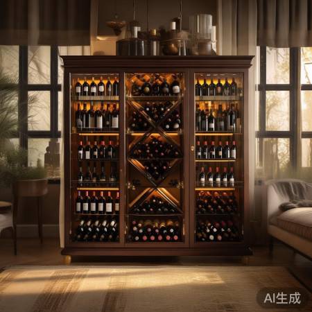 酒柜宜客厅餐厅，通风采光佳