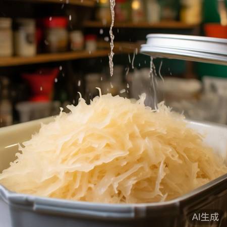 “调节酸菜湿度防霉变”