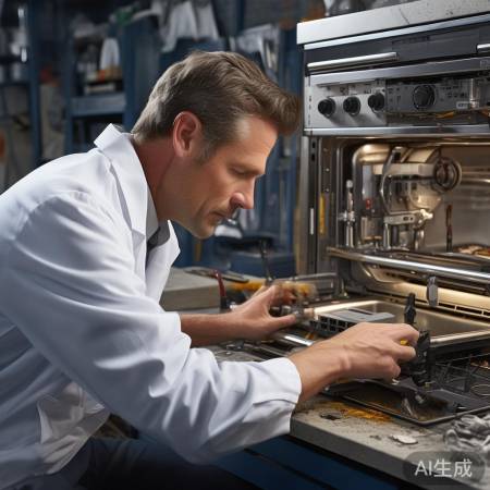 师傅巧手修复,灶具焕然一新