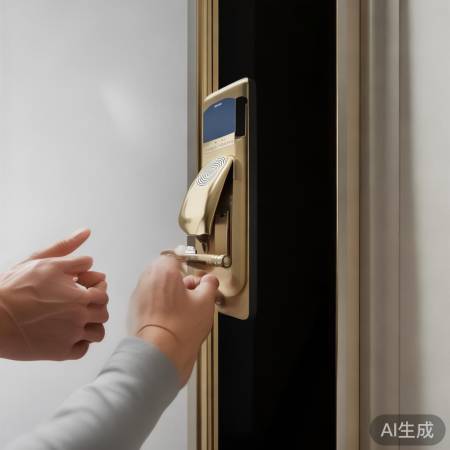 指纹锁操作简单,小屏易用