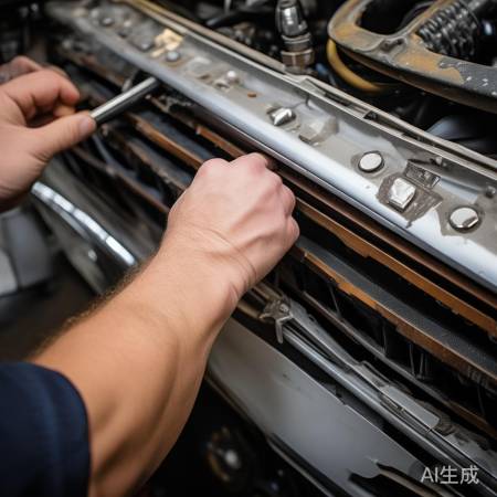 小心取下旧格栅