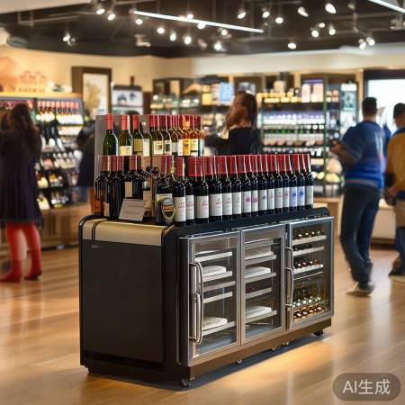 商家红酒促销赠酒柜