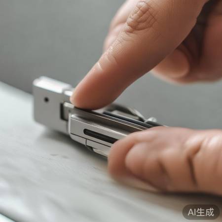 轻压按钮,耐心滑出卡扣