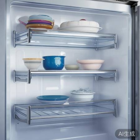 冰箱隔板放碗筷，通风防脏。