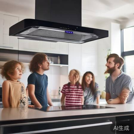 “超静音油烟机,50分贝低噪体