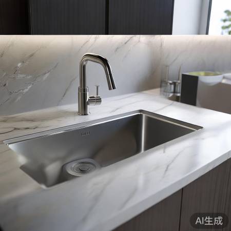 人造石水槽：美观易清洁，易损易