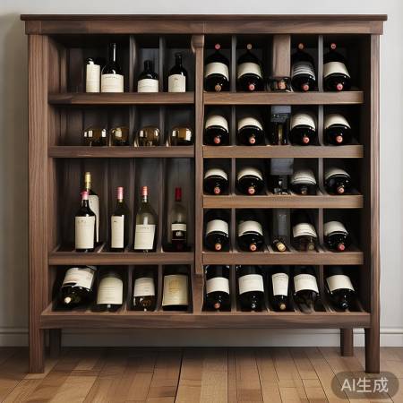 酒柜斜放架，尺寸适中融合