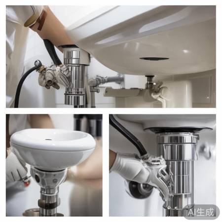 拆旧冲水阀，轻拿轻放