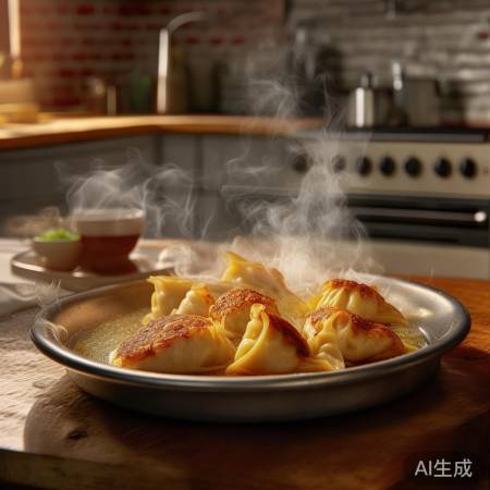 金黄煎饺，香气满屋