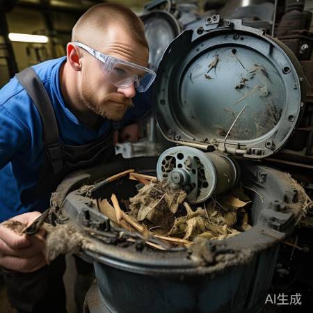 检查水泵叶轮，清理杂物