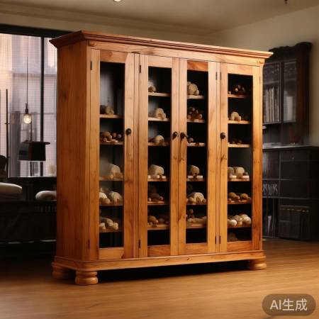 实木红酒柜,纹理自然无化学味