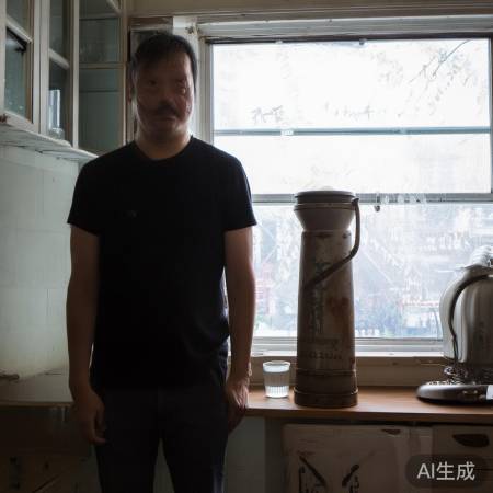 老式消毒柜旁放水杯吸收辐射