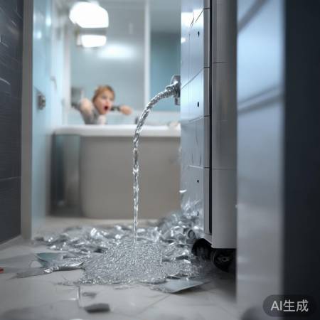 热水器掉落,安全隐患大