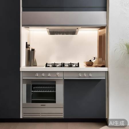 小户型集成灶，双灶燃气