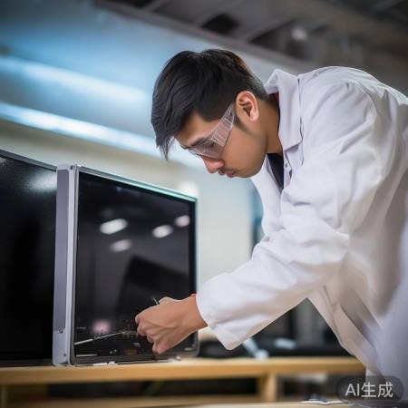 安装新屏，细心拧螺丝