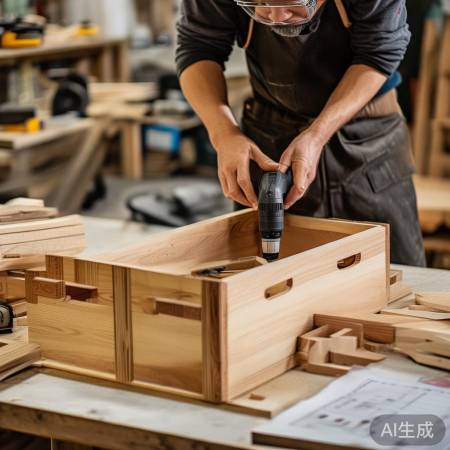 制作箱体，需切割木板、组装拼接