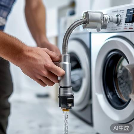 安装新水龙头,对齐接口。