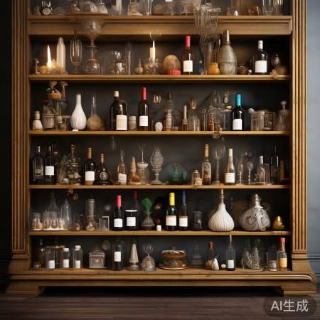 酒柜角落温馨装饰