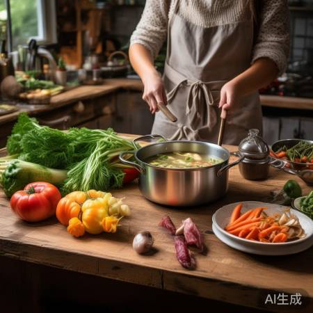 炖汤加蘑菇胡萝卜，炒菜季菜配海
