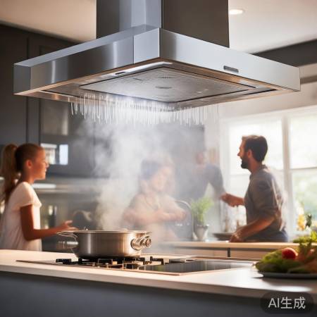 “万喜油烟机评测，下期见！”