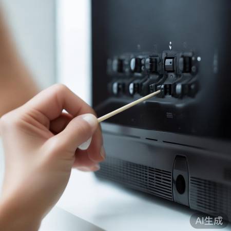 电视后部小孔清理