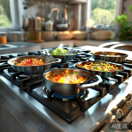 燃气灶多孔设计,烹饪魔法滤镜