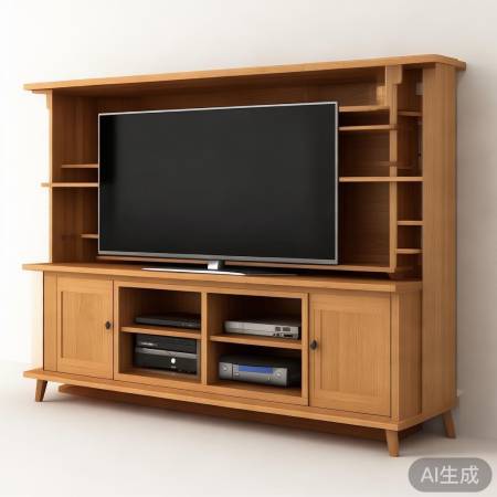 电视柜尺寸适中，储物空间合理