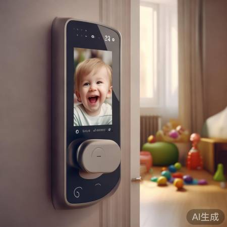 “门锁一键通话，方便温馨”