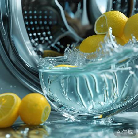 “柠檬酸除垢，洗衣机焕新”