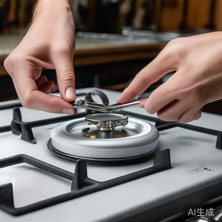 燃气灶炉头拆卸小心拧螺丝