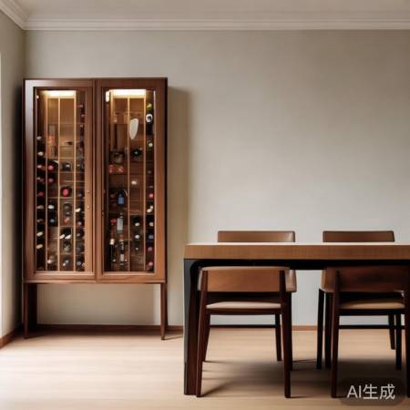 红酒柜与餐桌椅风格呼应