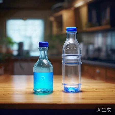 安全卫生，选玻璃或塑料瓶