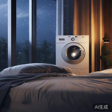 华凌洗衣机，静音洗护，夜晚无忧