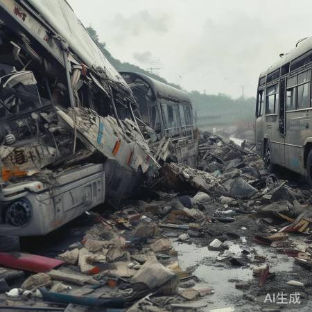 祁东公交车车祸触目惊心
