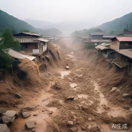 江西高峰村泥石流突发