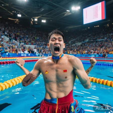 “泳坛骄傲，勇夺铜牌！”